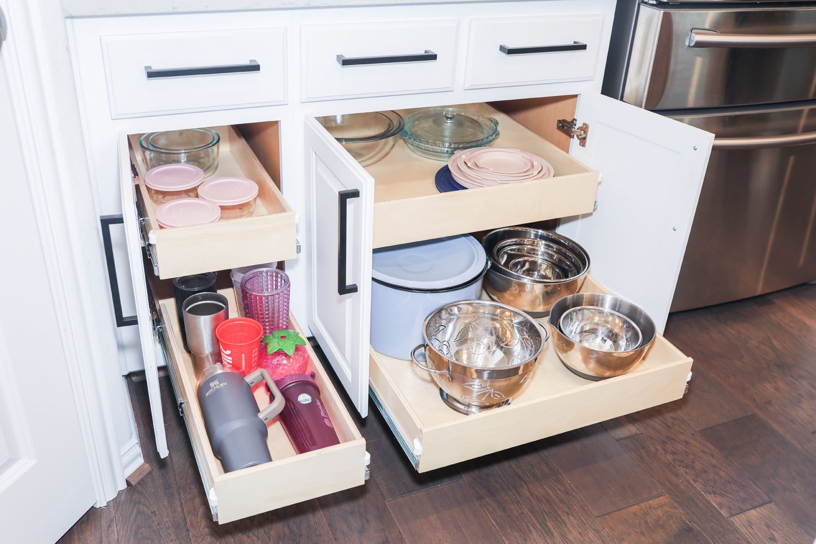 Made-To-Fit Slide-out Shelves for Existing Cabinets by Slide-A-Shelf
