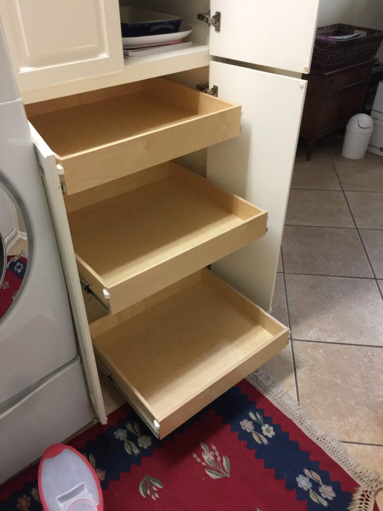 Laundry Room Pull Out Shelves
